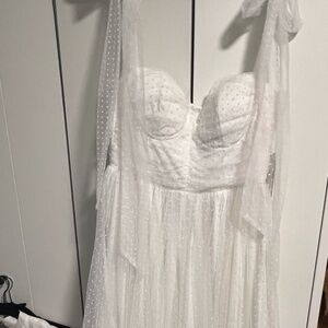 Bloomingdales White Midi Tulle dress